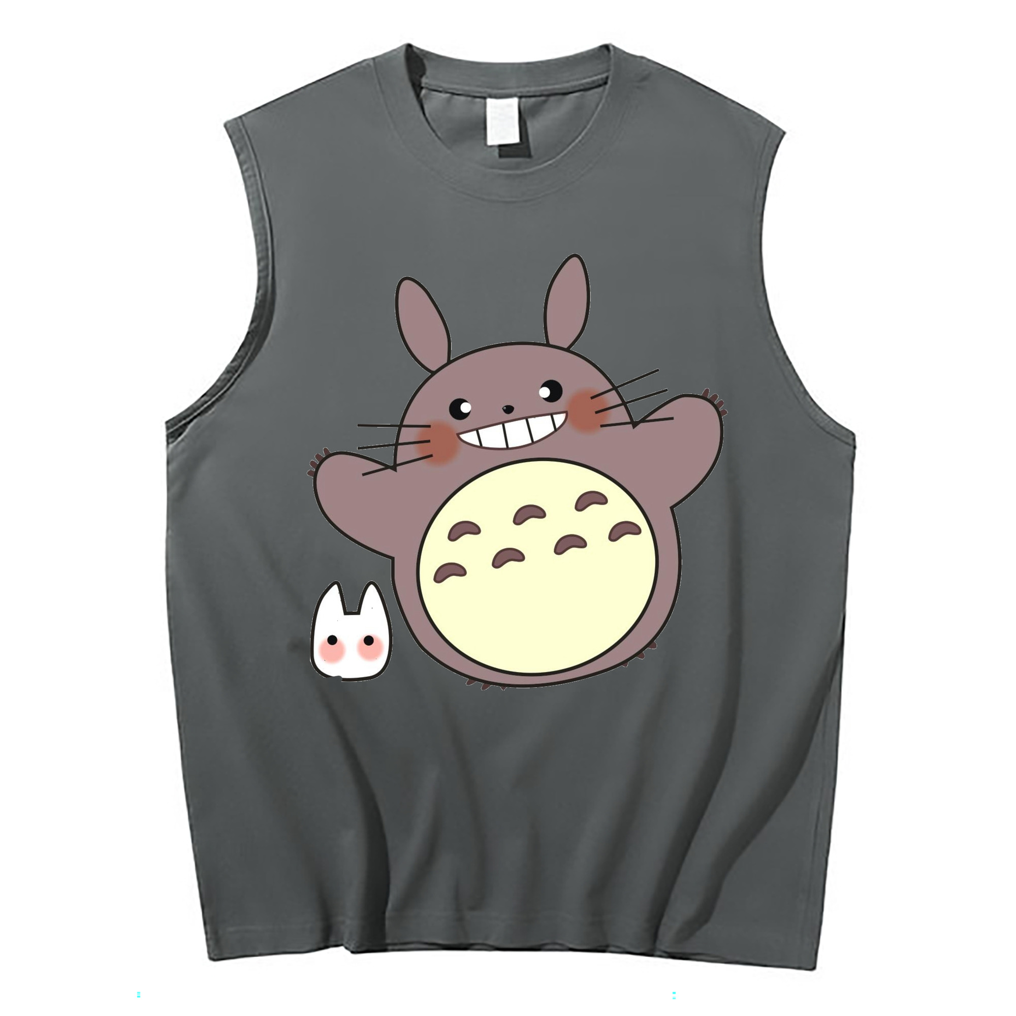 （画像用） となりのトトロ 草壁メイ 草壁サツキ My Neighbor Totoro Satsuki Kusakabe Mei Kusakabe コットン100％タンクトップ（フロントプリント）